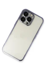 Uray store Apple iPhone 14 Pro Kılıf Razer Lensli Silikon - Mor - Görsel 2