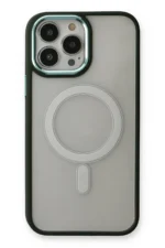 Uray store Apple iPhone 14 Pro Kılıf Room Magneticsafe Silikon - Köknar Yeşili - Görsel 2