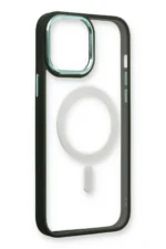 Uray store Apple iPhone 14 Pro Kılıf Room Magneticsafe Silikon - Köknar Yeşili - Görsel 4