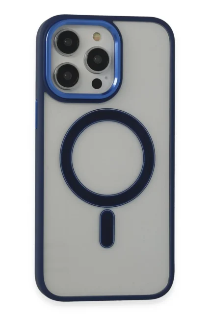 Uray store Apple iPhone 14 Pro Kılıf Room Magneticsafe Silikon - Lacivert