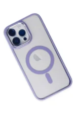 Uray store Apple iPhone 14 Pro Kılıf Room Magneticsafe Silikon - Lila - Görsel 3