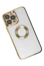 Uray store Apple iPhone 14 Pro Kılıf Slot Silikon - Gold - Görsel 3