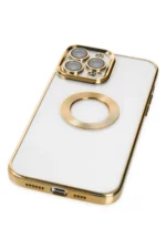 Uray store Apple iPhone 14 Pro Kılıf Slot Silikon - Gold - Görsel 4