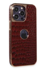Uray store Apple iPhone 14 Pro Kılıf Snake Kapak - Bordo