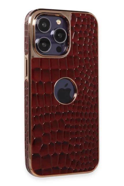 Uray store Apple iPhone 14 Pro Kılıf Snake Kapak - Bordo
