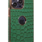 Uray store Apple iPhone 14 Pro Kılıf Snake Kapak - Koyu Yeşil