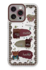 Uray store Apple iPhone 14 Pro Kılıf Sweet Desenli Silikon Kapak - Şeffaf