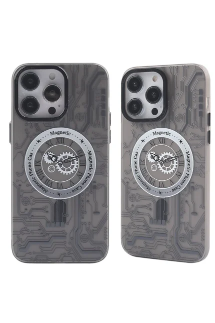 Uray store Apple iPhone 14 Pro Max Kılıf Apollo Magneticsafe Desenli Kapak - Apollo Siyah - 1