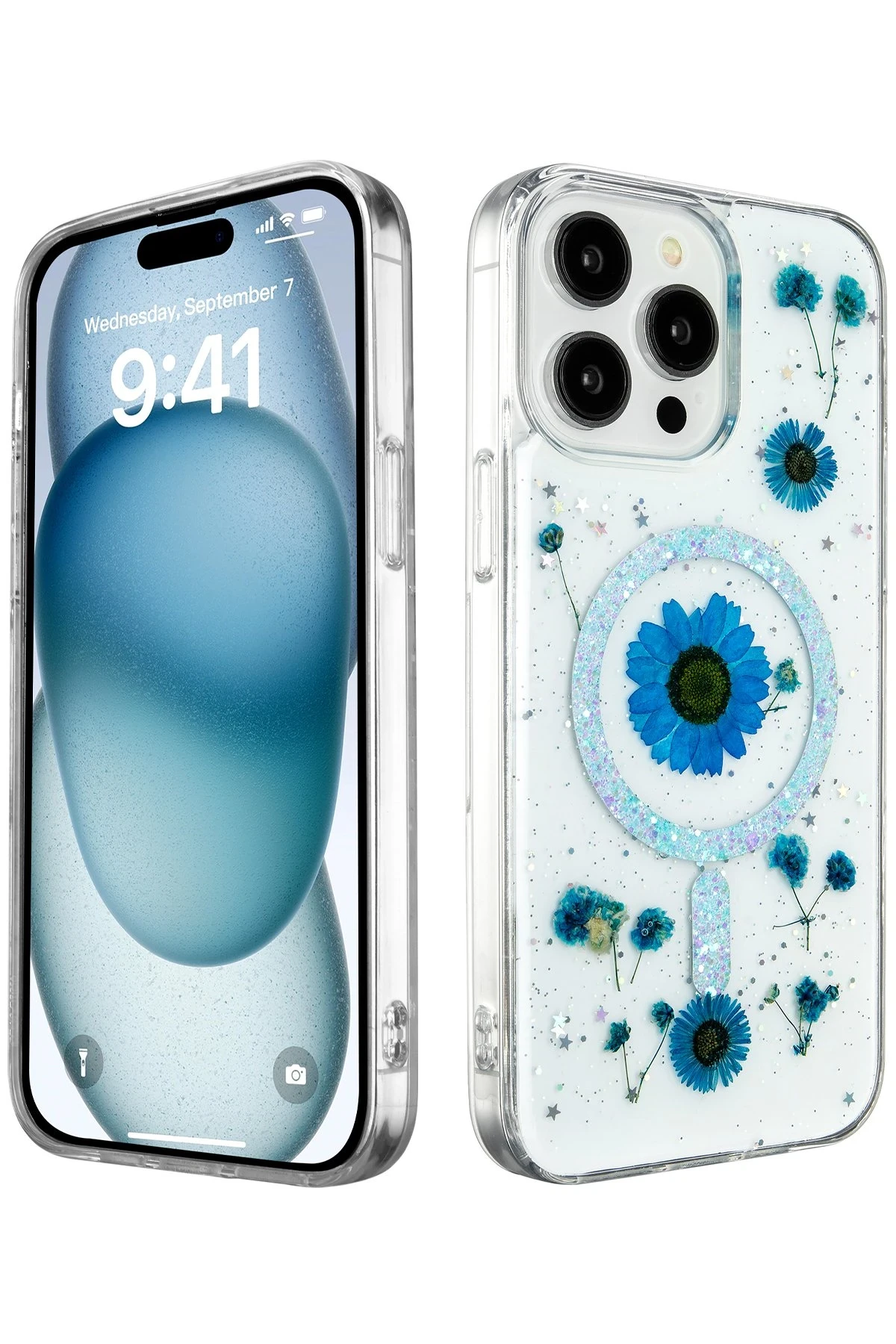newface-iphone-14-pro-max-kilif-daisy-simli-magsafe-kapak-mavi-default Uray store Apple iPhone 14 Pro Max Kılıf Daisy Simli Magsafe Kapak - Mavi - Görsel 1