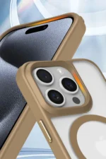 Uray store Apple iPhone 14 Pro Max Kılıf Enka Magsafe Silikon Kılıf - Siyah - Görsel 2