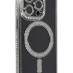 Uray store Apple iPhone 14 Pro Max Kılıf Joke Simli Magneticsafe Kılıf - Gri