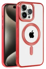 Uray store Apple iPhone 14 Pro Max Kılıf Kronos Magsafe Kapak - Kırmızı