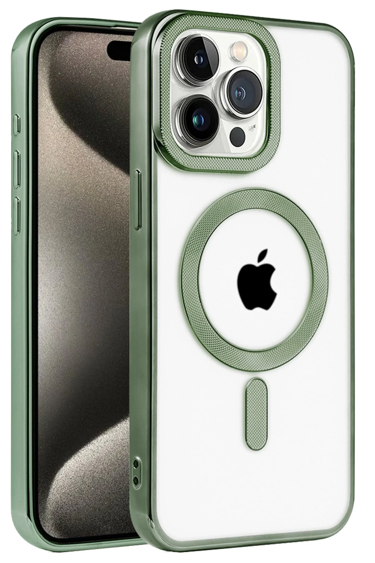 newface-iphone-14-pro-max-kilif-kronos-magsafe-kapak-koyu-yesil-default Uray store Apple iPhone 14 Pro Max Kılıf Kronos Magsafe Kapak - Koyu Yeşil - Görsel 1
