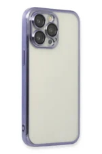 Uray store Apple iPhone 14 Pro Max Kılıf Razer Lensli Silikon - Mor - Görsel 3