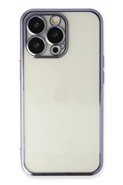 Uray store Apple iPhone 14 Pro Max Kılıf Razer Lensli Silikon - Mor