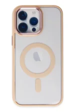 Uray store Apple iPhone 14 Pro Max Kılıf Room Magneticsafe Silikon - Pudra - Görsel 2
