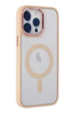 Uray store Apple iPhone 14 Pro Max Kılıf Room Magneticsafe Silikon - Pudra
