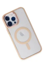 Uray store Apple iPhone 14 Pro Max Kılıf Room Magneticsafe Silikon - Pudra - Görsel 3