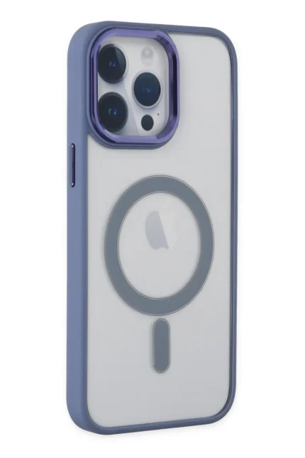 Uray store Apple iPhone 14 Pro Max Kılıf Room Magneticsafe Silikon - Sierra Blue