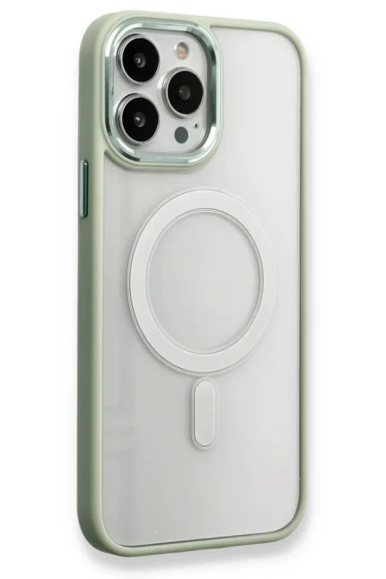 Uray store Apple iPhone 14 Pro Max Kılıf Room Magneticsafe Silikon - Su Yeşili