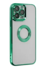 Uray store Apple iPhone 14 Pro Max Kılıf Slot Silikon - Köknar Yeşili - Görsel 2