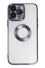 Uray store Apple iPhone 14 Pro Max Kılıf Slot Silikon - Mor