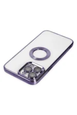 Uray store Apple iPhone 14 Pro Max Kılıf Slot Silikon - Mor - Görsel 5
