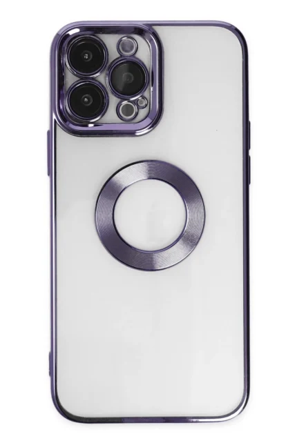 Uray store Apple iPhone 14 Pro Max Kılıf Slot Silikon - Mor