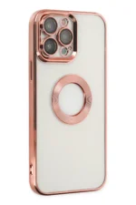 Uray store Apple iPhone 14 Pro Max Kılıf Slot Silikon - Rose Gold - Görsel 2