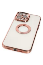 Uray store Apple iPhone 14 Pro Max Kılıf Slot Silikon - Rose Gold - Görsel 4