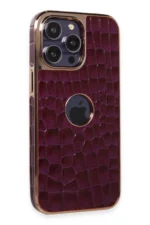 Uray store Apple iPhone 14 Pro Max Kılıf Snake Kapak - Derin Mor