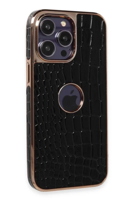 Uray store Apple iPhone 14 Pro Max Kılıf Snake Kapak - Siyah