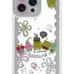 Uray store Apple iPhone 14 Pro Max Kılıf Sweet Desenli Silikon Kapak - Açık Mavi