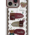 Uray store Apple iPhone 14 Pro Max Kılıf Sweet Desenli Silikon Kapak - Şeffaf