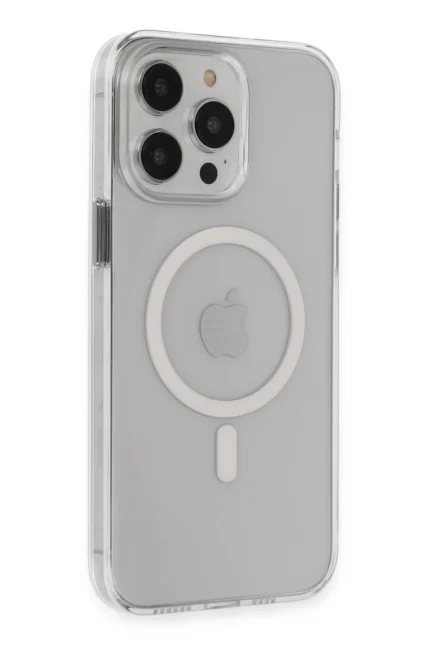 Uray store Apple iPhone 14 Pro Max Kılıf Tron Şeffaf Magsafe Kapak - Şeffaf