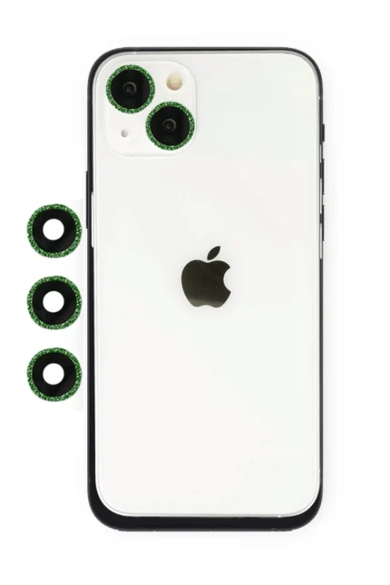 Uray store Apple iPhone 14 Shine Kamera Lens - Yeşil