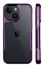 Uray store Apple iPhone 15 Kılıf Boyi Silikon Kapak - Derin Mor - Görsel 2
