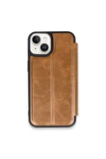 Uray store Apple iPhone 15 Kılıf Flip Cover - Taba