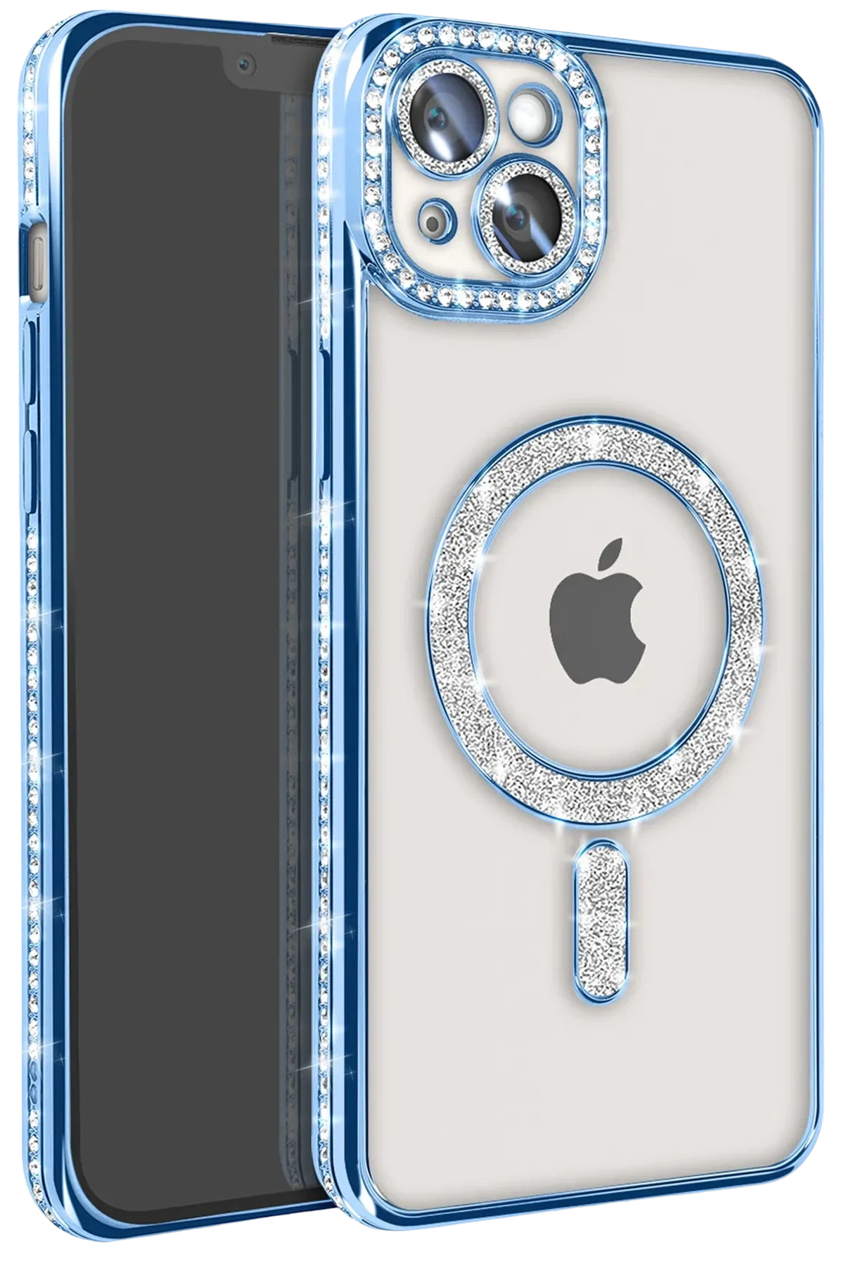 newface-iphone-15-kilif-joke-simli-magneticsafe-kilif-mavi-default Uray store Apple iPhone 15 Kılıf Joke Simli Magneticsafe Kılıf - Mavi - Görsel 1