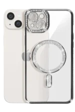 Uray store Apple iPhone 15 Kılıf Joke Simli Magneticsafe Kılıf - Siyah - Görsel 3