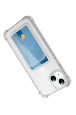 Uray store Apple iPhone 15 Kılıf Kart Şeffaf Silikon - Şeffaf - Görsel 2