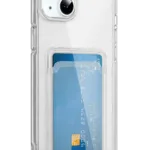 Uray store Apple iPhone 15 Kılıf Kart Şeffaf Silikon - Şeffaf
