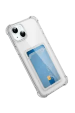 Uray store Apple iPhone 15 Kılıf Kart Şeffaf Silikon - Şeffaf - Görsel 3