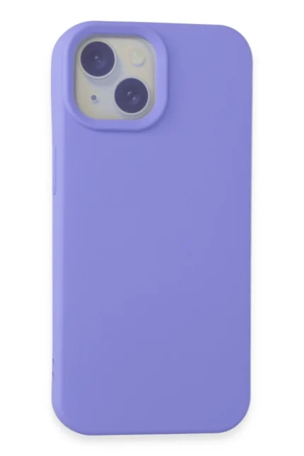 Uray store Apple iPhone 15 Kılıf Nano içi Kadife Silikon - Lila