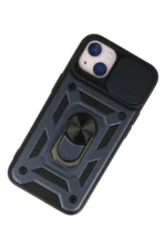 Uray store Apple iPhone 15 Kılıf Pars Lens Yüzüklü Silikon - Lacivert - Görsel 3