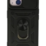 Uray store Apple iPhone 15 Kılıf Pars Lens Yüzüklü Silikon - Siyah