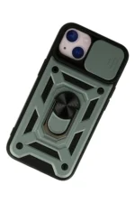 Uray store Apple iPhone 15 Kılıf Pars Lens Yüzüklü Silikon - Yeşil - Görsel 3