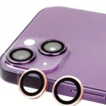 Uray store Apple iPhone 15 Plus Raze Metal Kamera Lens - Pembe