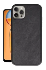 Uray store Apple iPhone 15 Pro Kılıf Aras Deri Kapak - Siyah
