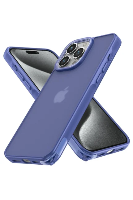 Uray store Apple iPhone 15 Pro Kılıf Elegant Kapak - Açık Mavi